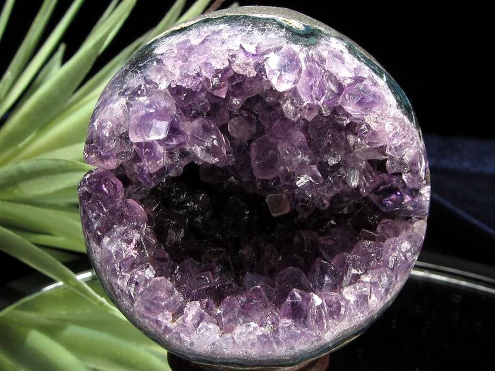 笑福 縁起物 笑口 アメジスト 丸玉 スフィア