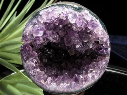 笑福 縁起物 笑口 アメジスト 丸玉 スフィア