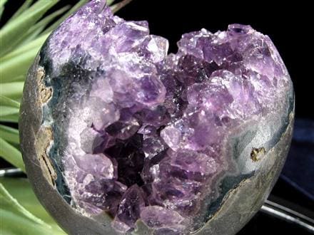 笑福 縁起物 笑口 アメジスト 丸玉 スフィア