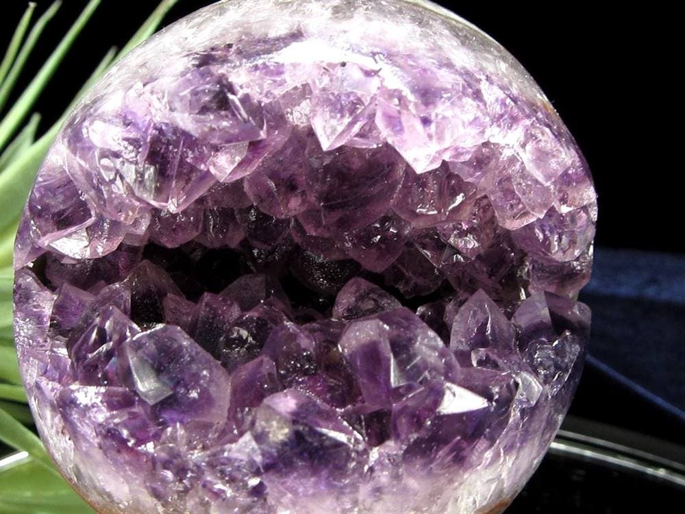 笑福 縁起物 笑口 アメジスト 丸玉 スフィア