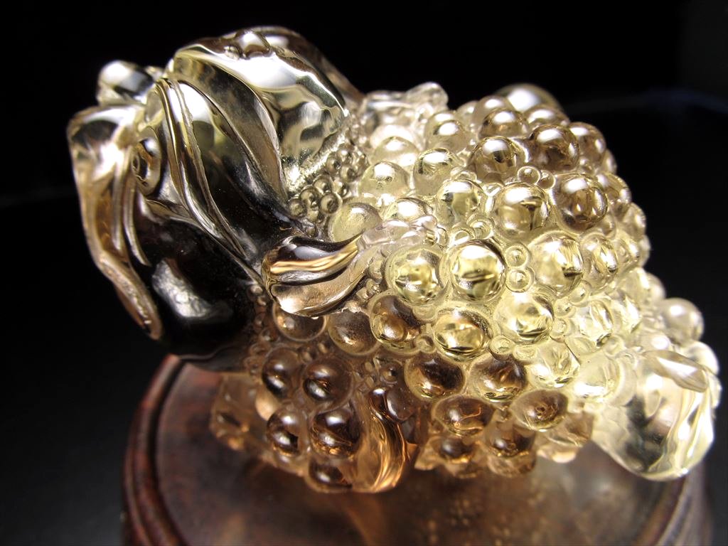 スモーキーシトリン　神龍の彫り スモーキーシトリン 神龍の彫り