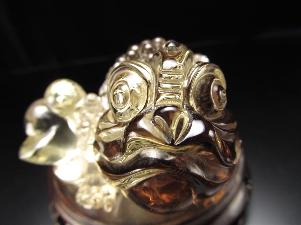 天然石スモーキーシトリン　麒麟置物　No.1563 天然石スモーキーシトリン 麒麟置物 No.1563 天然石スモーキー