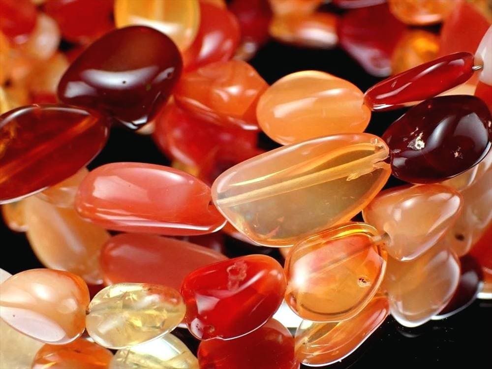 ファイアオパール タンブルブレスレット ファイヤーオパール レッドオパール 蛋白石