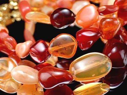 ファイアオパール タンブルブレスレット ファイヤーオパール レッドオパール 蛋白石