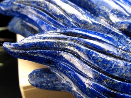 縁起物 九尾の狐 神獣 ラピスラズリ 置物