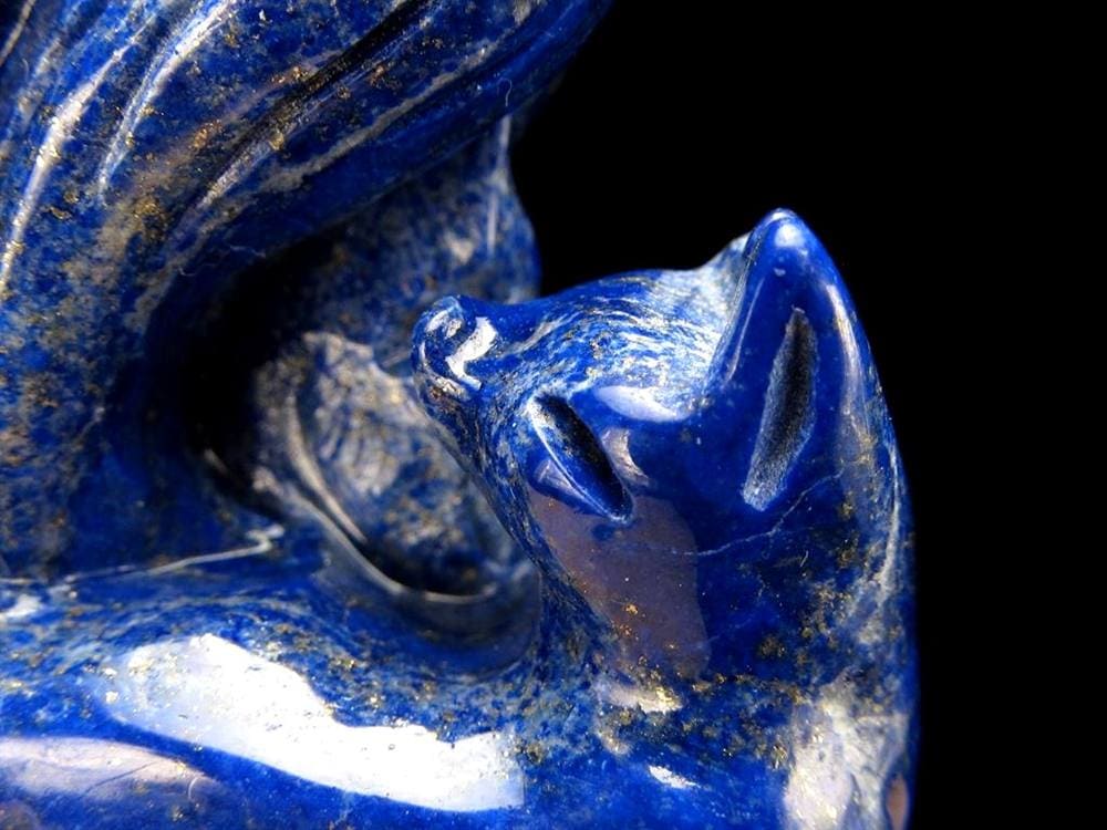 縁起物 九尾の狐 神獣 ラピスラズリ 置物