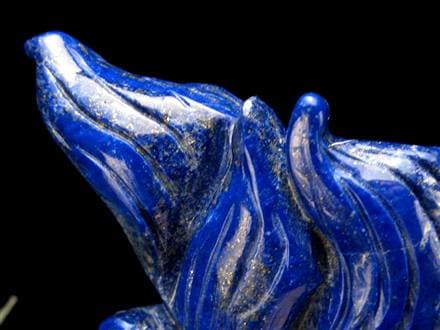 縁起物 九尾の狐 神獣 ラピスラズリ 置物