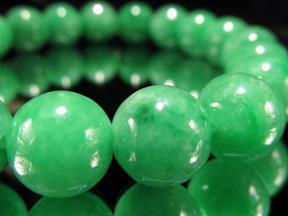 ミャンマージェイド 翡翠 ブレスレット ジェダイト 天然石