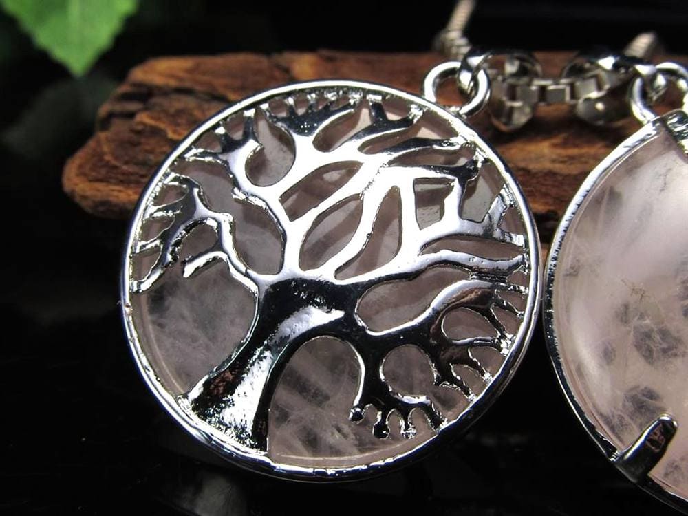 オブシディアン ツリーオブライフ ラウンド 世界樹 リバーシブル ペンダントトップ