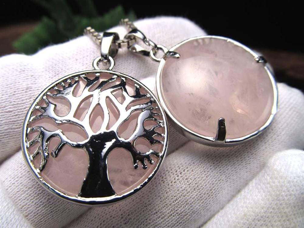 オブシディアン ツリーオブライフ ラウンド 世界樹 リバーシブル ペンダントトップ