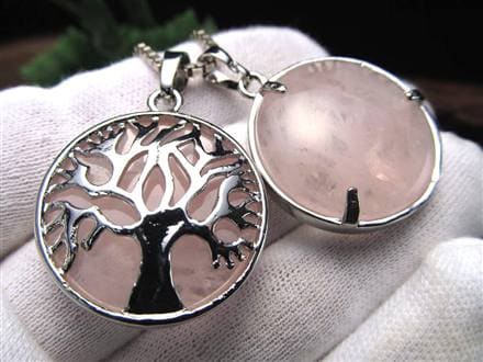オブシディアン ツリーオブライフ ラウンド 世界樹 リバーシブル ペンダントトップ