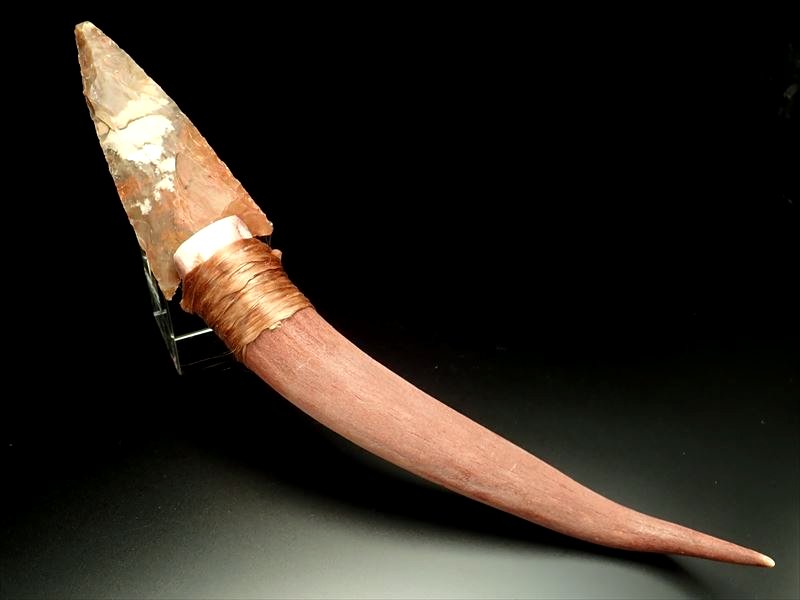 【一点物・美品】ブラジル産 天然石 手作りナイフ 全長24cm 一点物・美品】ブラジル産 天然石 手作りナイフ 全長24cm