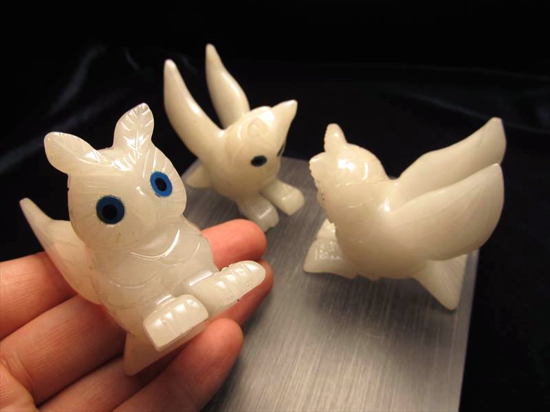 天然石ふくろう置物