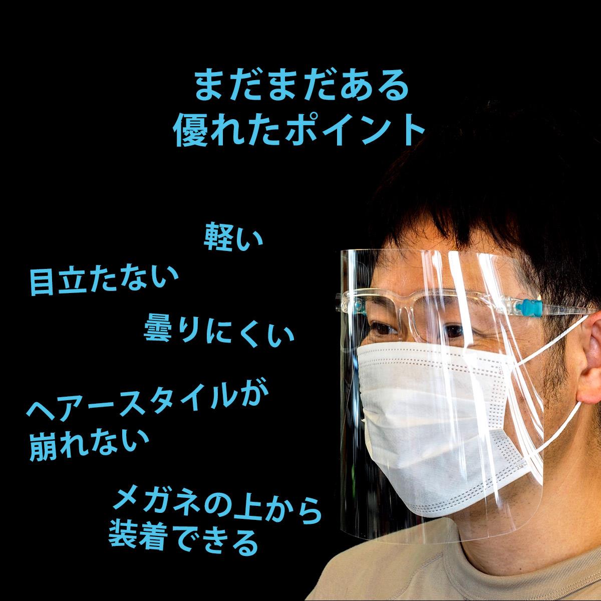 メガネタイプフェイスシールド