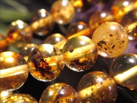アンバー 琥珀 バルティックアンバー ビーズ連 連材
