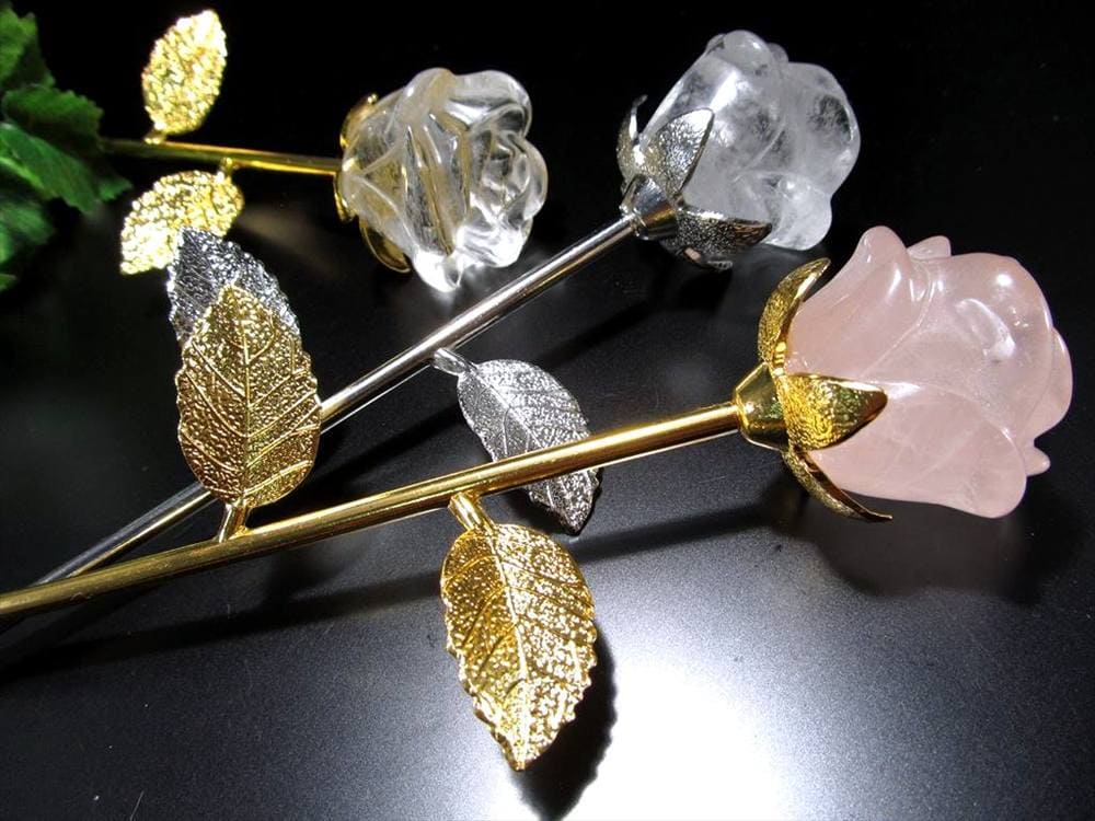 クリスタル 薔薇 ギフト インテリア クリスタルローズ ブラジル産