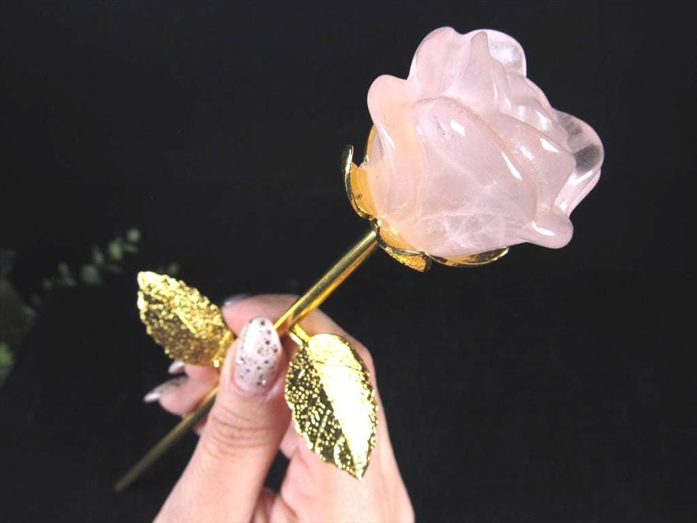 クリスタル 薔薇 ギフト インテリア クリスタルローズ ブラジル産