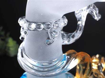 釈迦如来坐像 お釈迦様 クリスタルガラス 置物 仏教