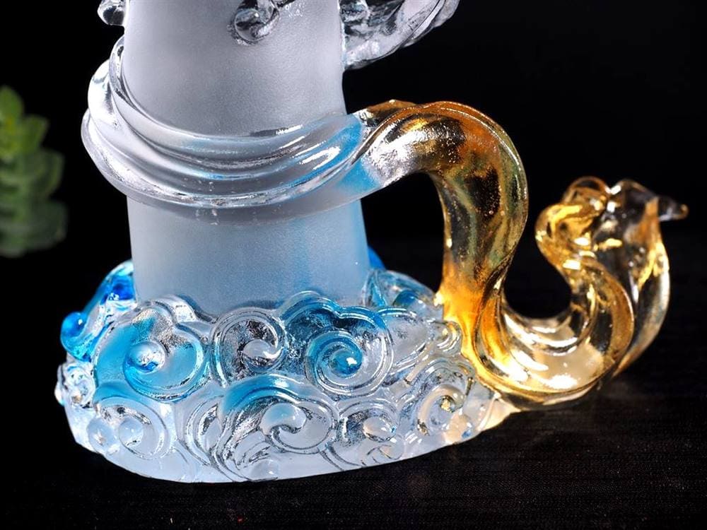 釈迦如来坐像 お釈迦様 クリスタルガラス 置物 仏教