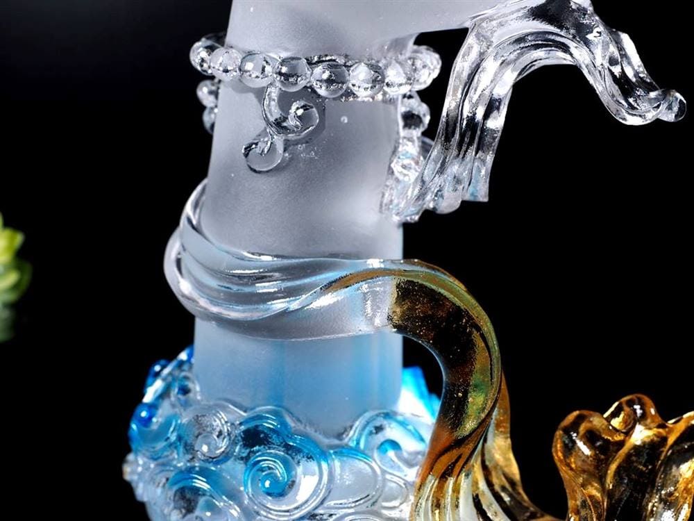 釈迦如来坐像 お釈迦様 クリスタルガラス 置物 仏教