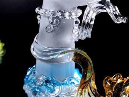 釈迦如来坐像 お釈迦様 クリスタルガラス 置物 仏教