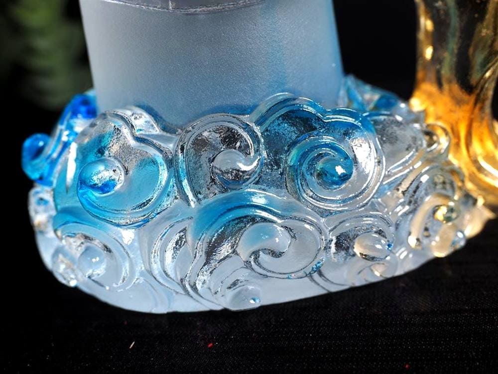 釈迦如来坐像 お釈迦様 クリスタルガラス 置物 仏教