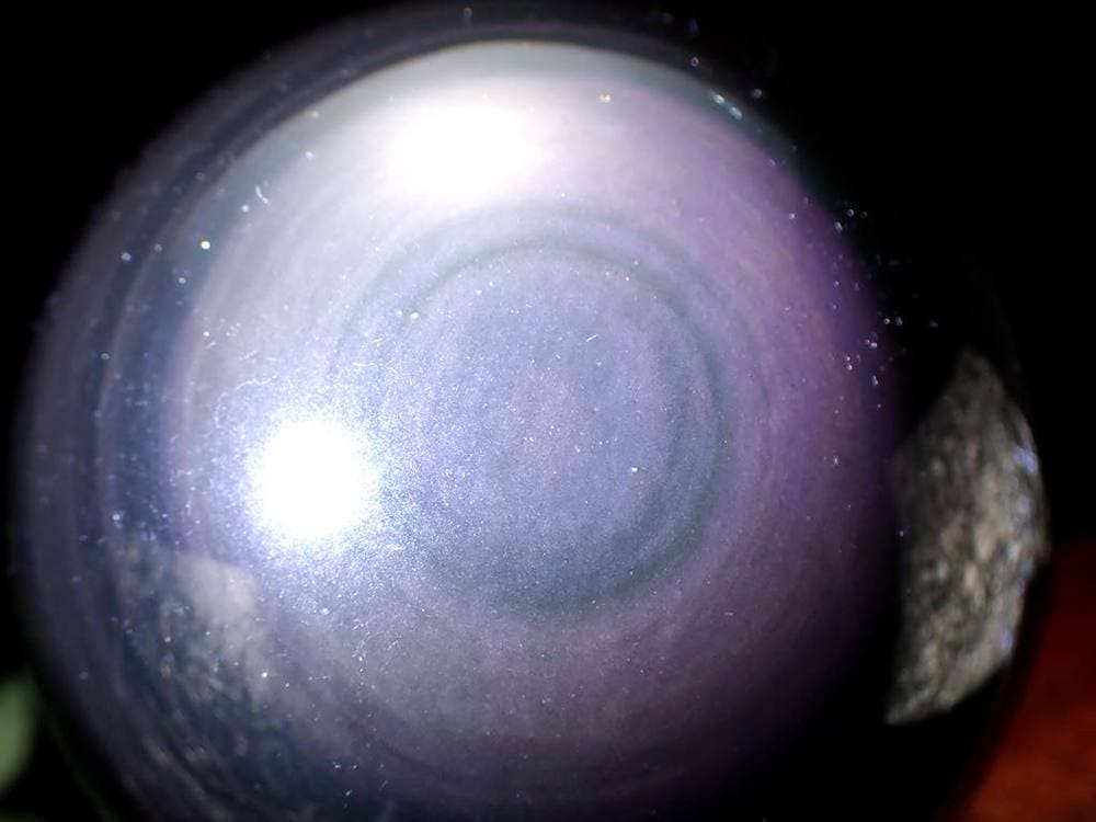 オブシディアン 丸玉 シラー 黒曜石 置物 天然石