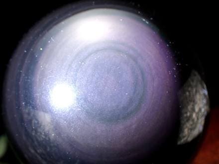 オブシディアン 丸玉 シラー 黒曜石 置物 天然石