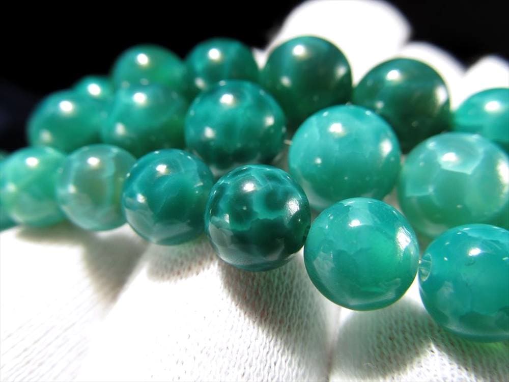 グリーンアゲート,緑瑪瑙,アゲート,ビーズ,一連