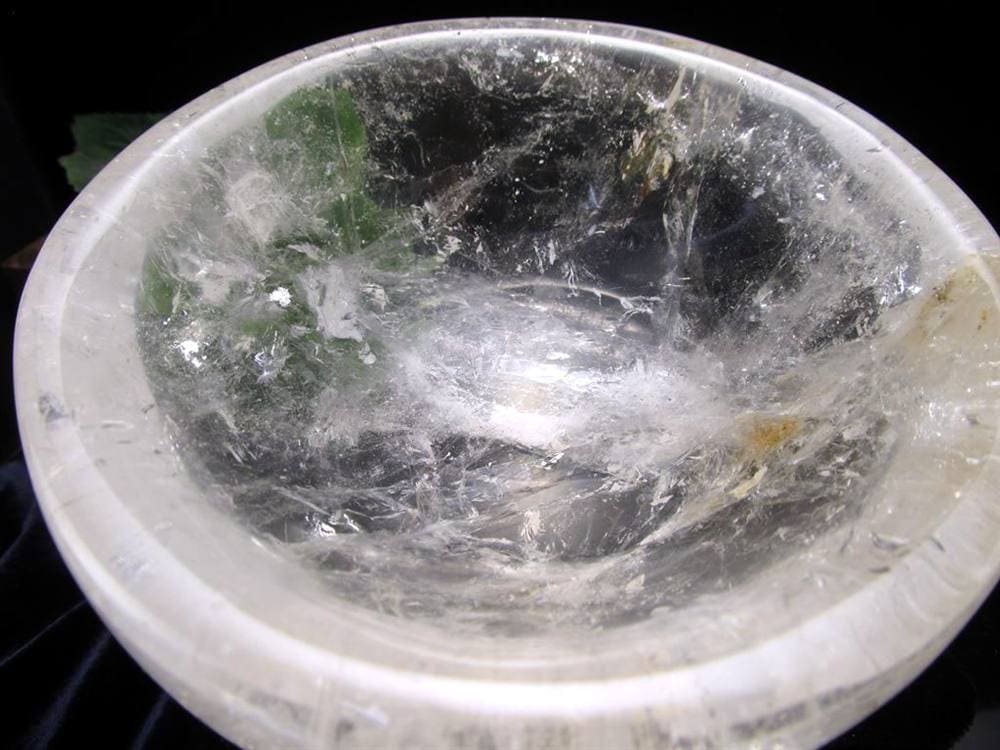 水晶 クリスタル 皿 置物 レインボー