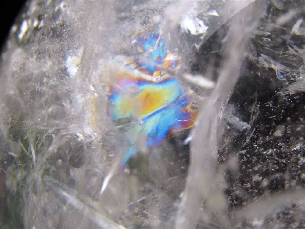 水晶 クリスタル 皿 置物 レインボー