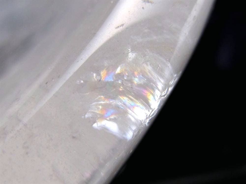 水晶 クリスタル 皿 置物 レインボー