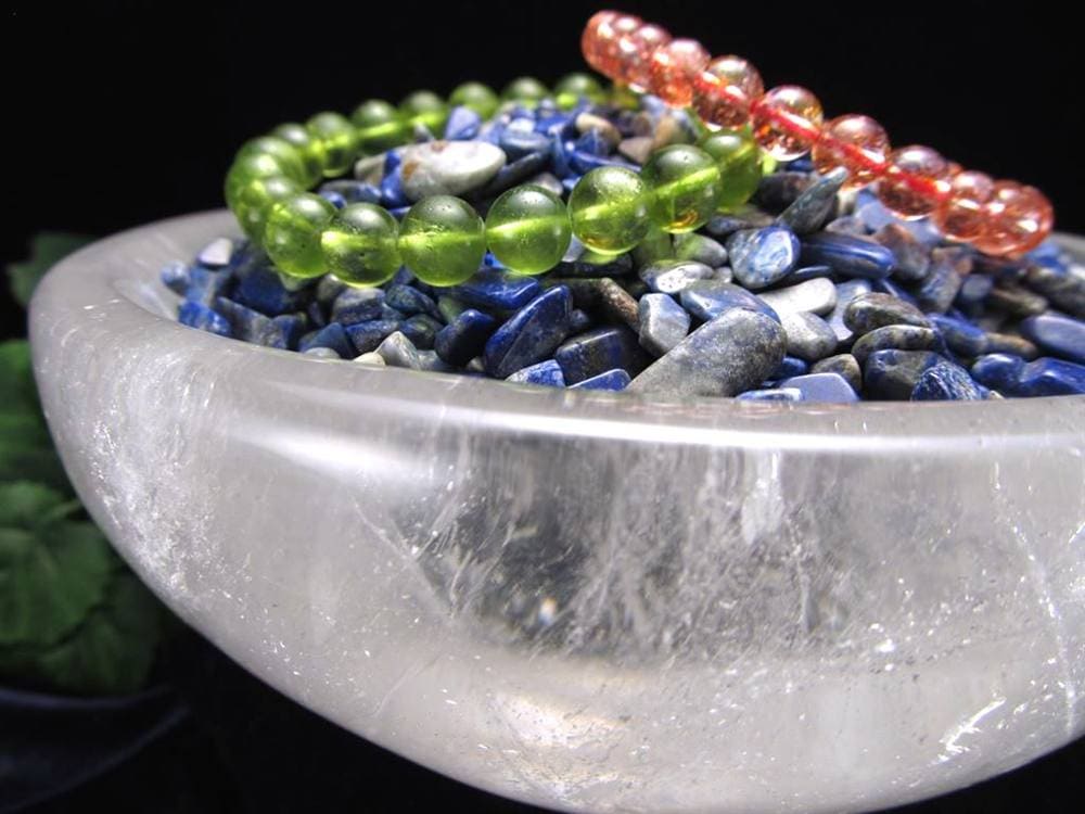 水晶 クリスタル 皿 置物 レインボー