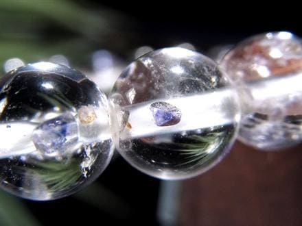 フローライトインクォーツ 蛍石 水晶 ブレスレット