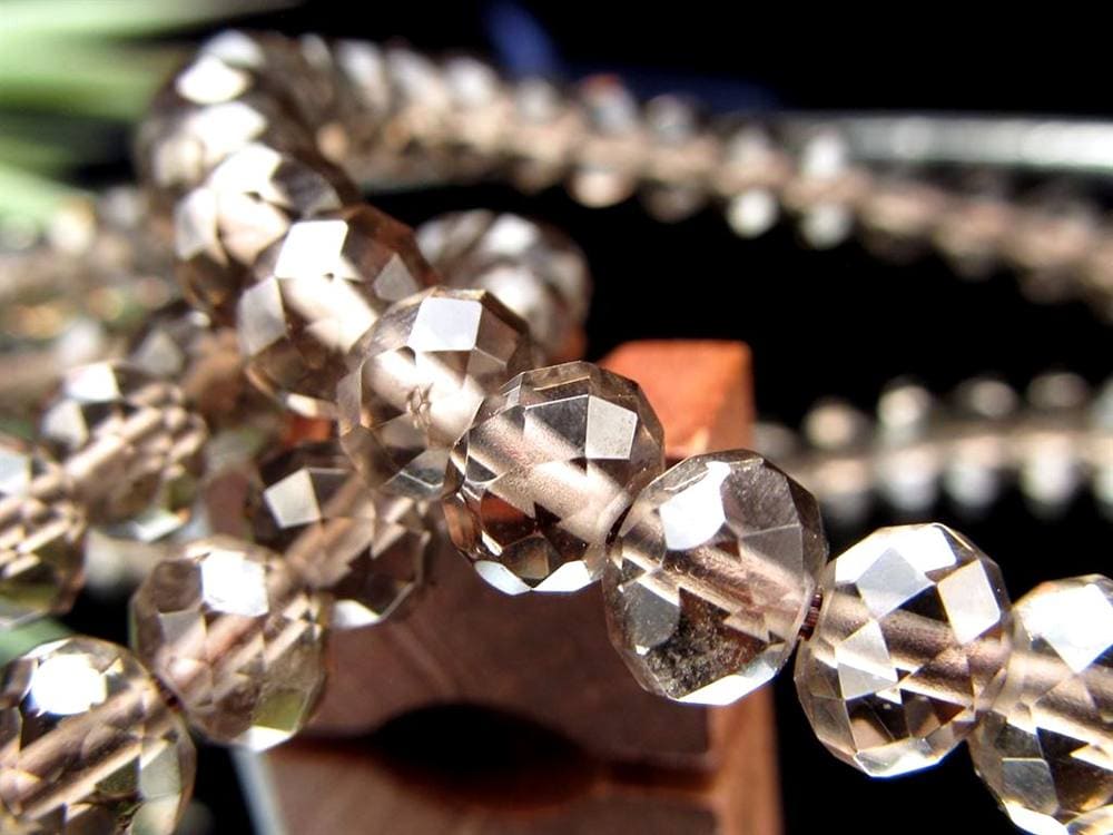 スモーキークォーツ 煙水晶 ボタンカット ブレスレット