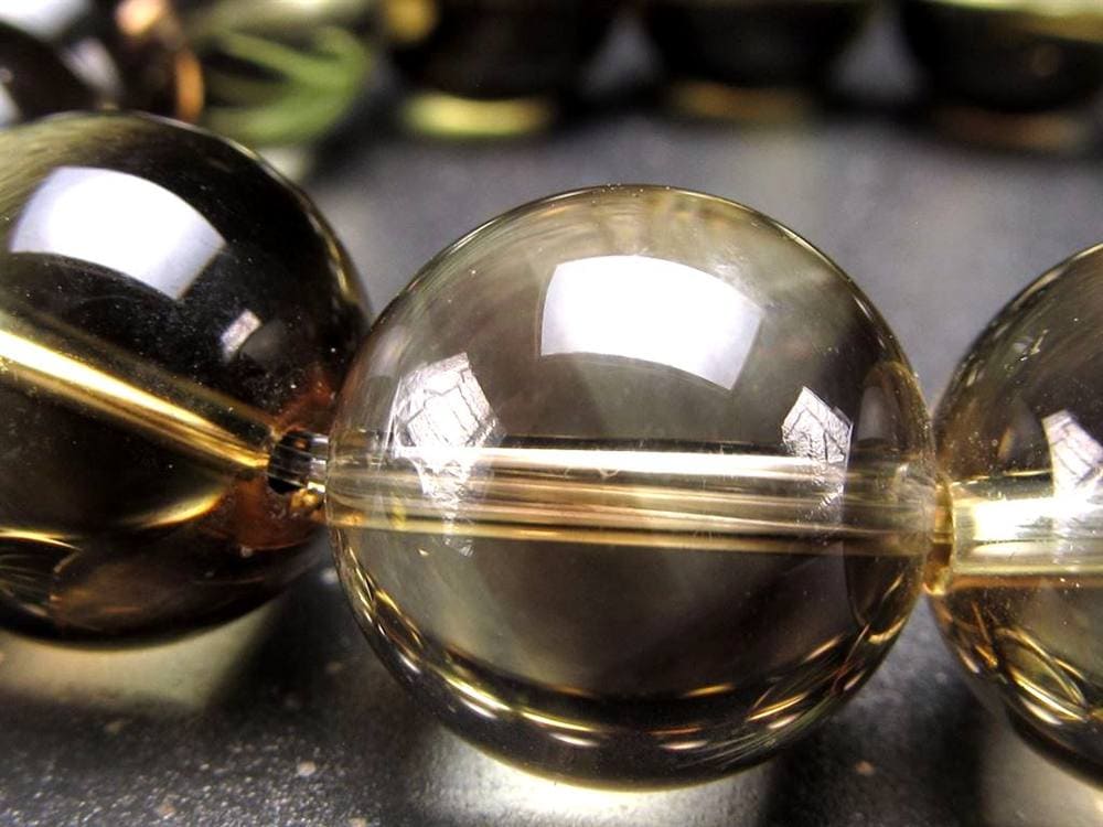 スモーキーシトリン 煙黄水晶 ブレスレット シトリン ファントム