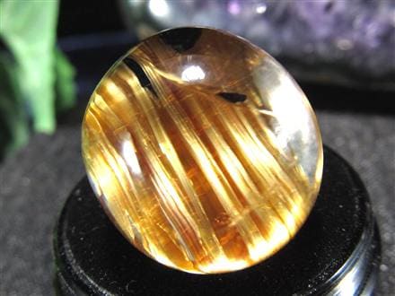 ゴールドルチルクォーツ タンブル 金針水晶 カボション ルチレイテッドクォーツ