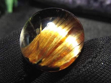 ゴールドルチルクォーツ タンブル 金針水晶 カボション ルチレイテッドクォーツ