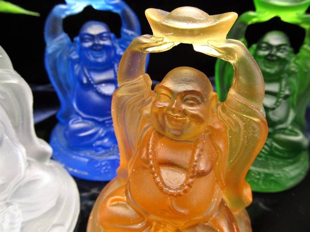 布袋 クリスタルガラス 七福神 置物