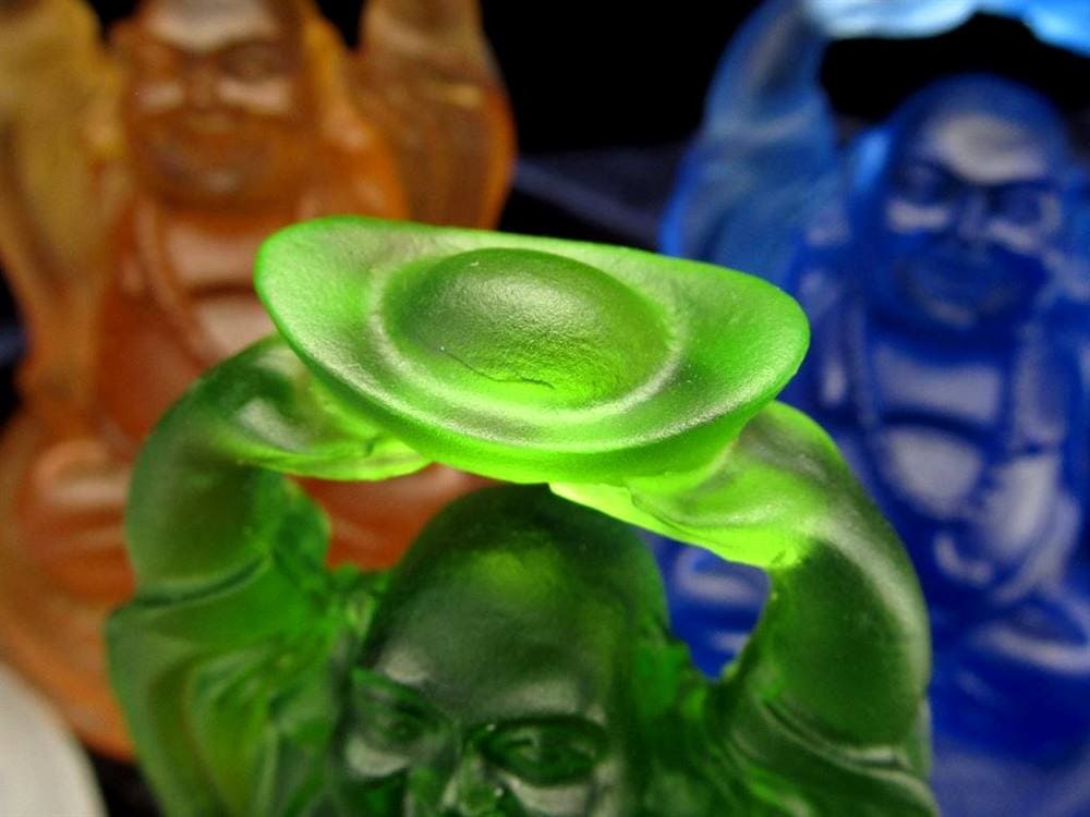 布袋 クリスタルガラス 七福神 置物