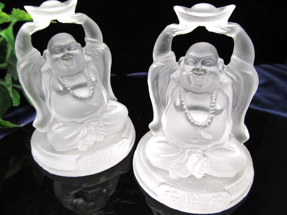 布袋 クリスタルガラス 七福神 置物