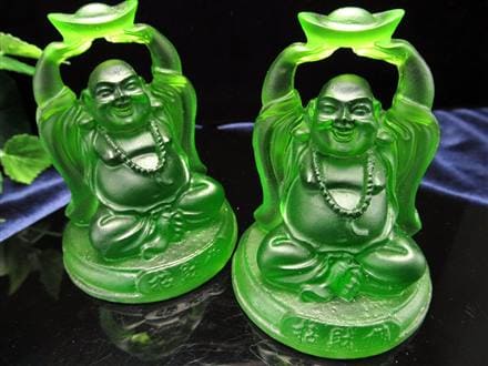 布袋 クリスタルガラス 七福神 置物