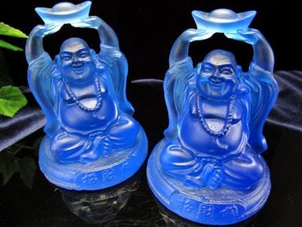 布袋 クリスタルガラス 七福神 置物