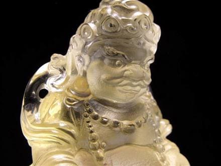 シトリン 黄水晶 黄財神 彫刻 置物