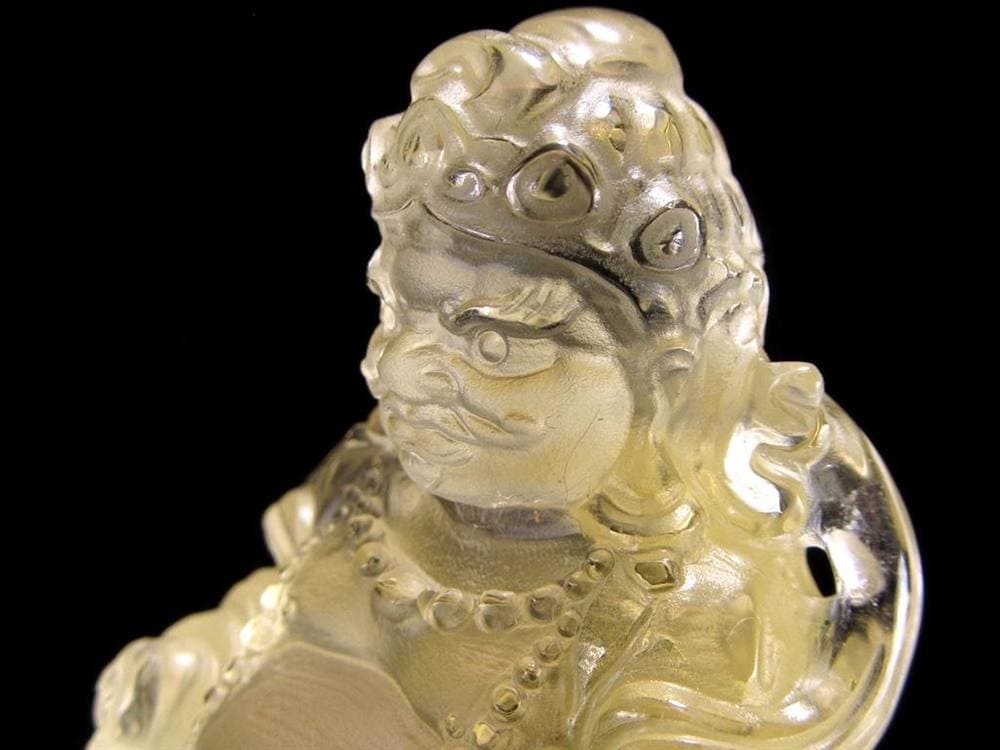シトリン 黄水晶 黄財神 彫刻 置物
