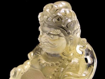 シトリン 黄水晶 黄財神 彫刻 置物