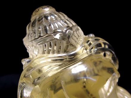シトリン 黄水晶 黄財神 彫刻 置物