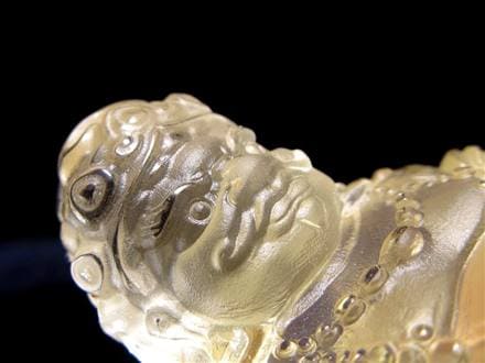 シトリン 黄水晶 黄財神 彫刻 置物