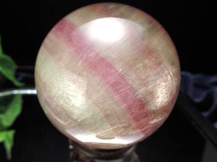 フローライト イットリウムフローライト 蛍石 丸玉 置物 スフィア