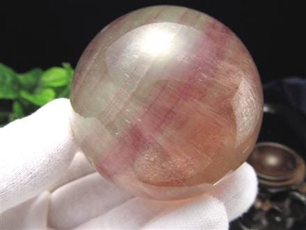 フローライト イットリウムフローライト 蛍石 丸玉 置物 スフィア